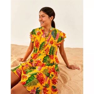 FARM Rio beaks and bananas mini dress